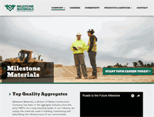 Tablet Screenshot of milestonematerials.com
